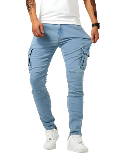 Pantalón Cargo Stretch Marino