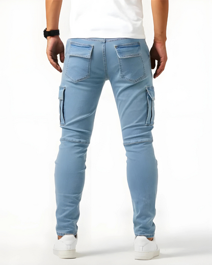 Pantalón Cargo Stretch Marino