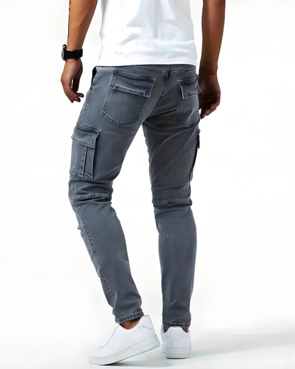 Pantalón Cargo Stretch Marino