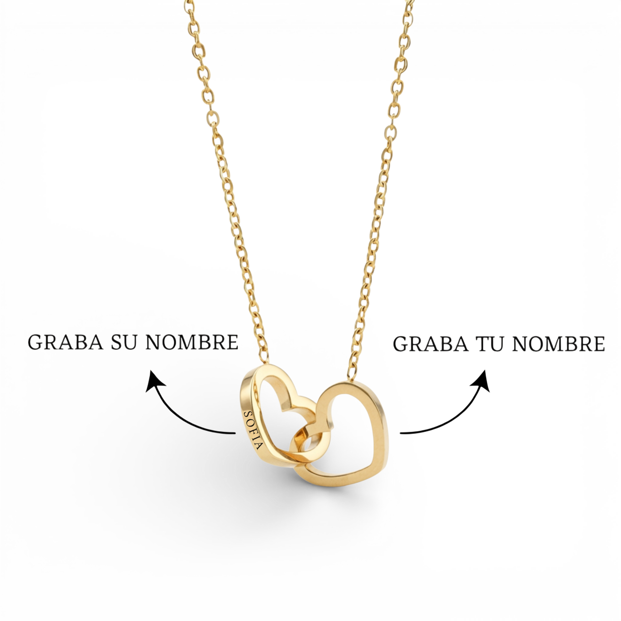 Candado Eterno y Collar Personalizado en Oro 18k