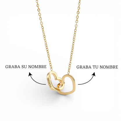 Candado Eterno y Collar Personalizado en Oro 18k