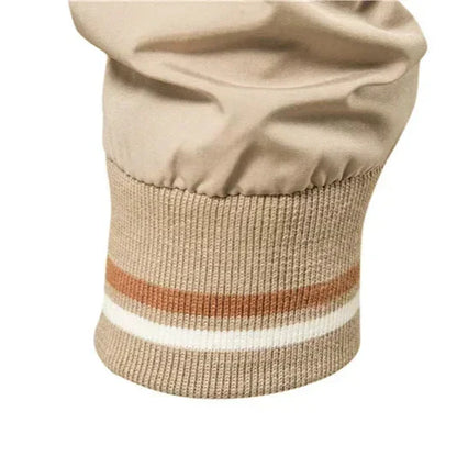 Chaqueta Bomber de Hombre con Cremallera y Cuello de Canalé y Bolsillos Frontales