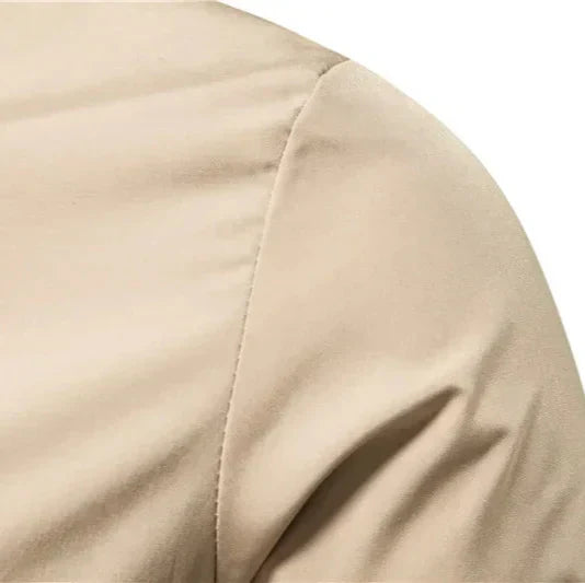 Chaqueta Bomber de Hombre con Cremallera y Cuello de Canalé y Bolsillos Frontales