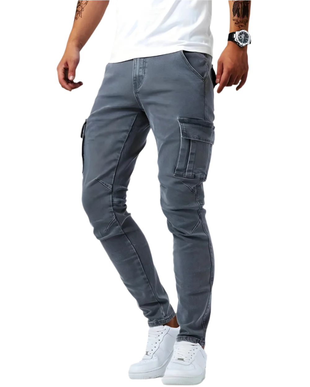 Pantalón Cargo Stretch Marino