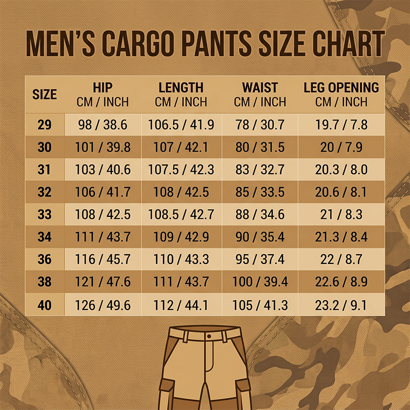 Pantalón cargo retro con múltiples bolsillos para hombre