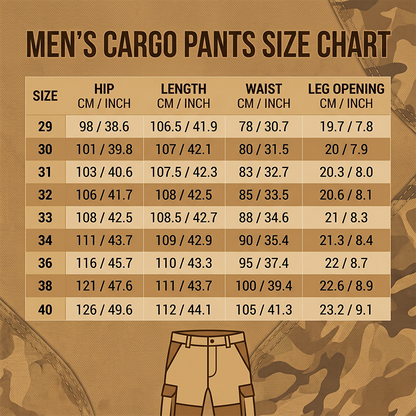 Pantalón cargo retro con múltiples bolsillos para hombre