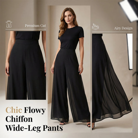 ✨ Elegante y cómodo: pantalón amplio de gasa para mujer, ideal para todas las ocasiones ✨